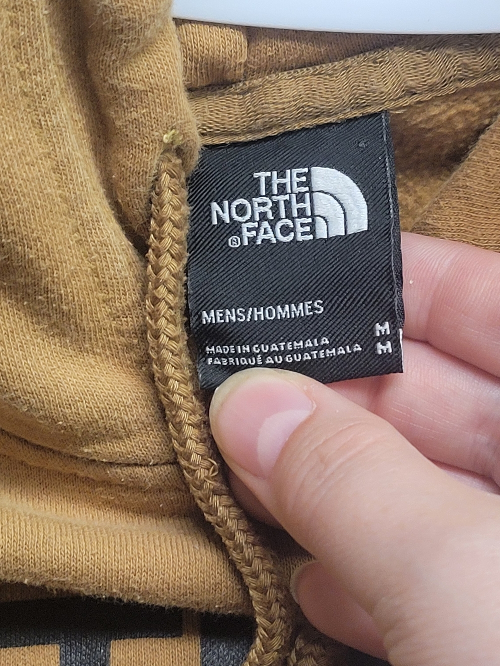 The North Face Brown Pullover Hoodie Men's Medium Logo Sweatshirt - Picture 3 of 9